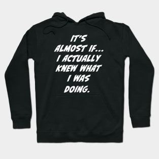 I know what I am doing. Hoodie